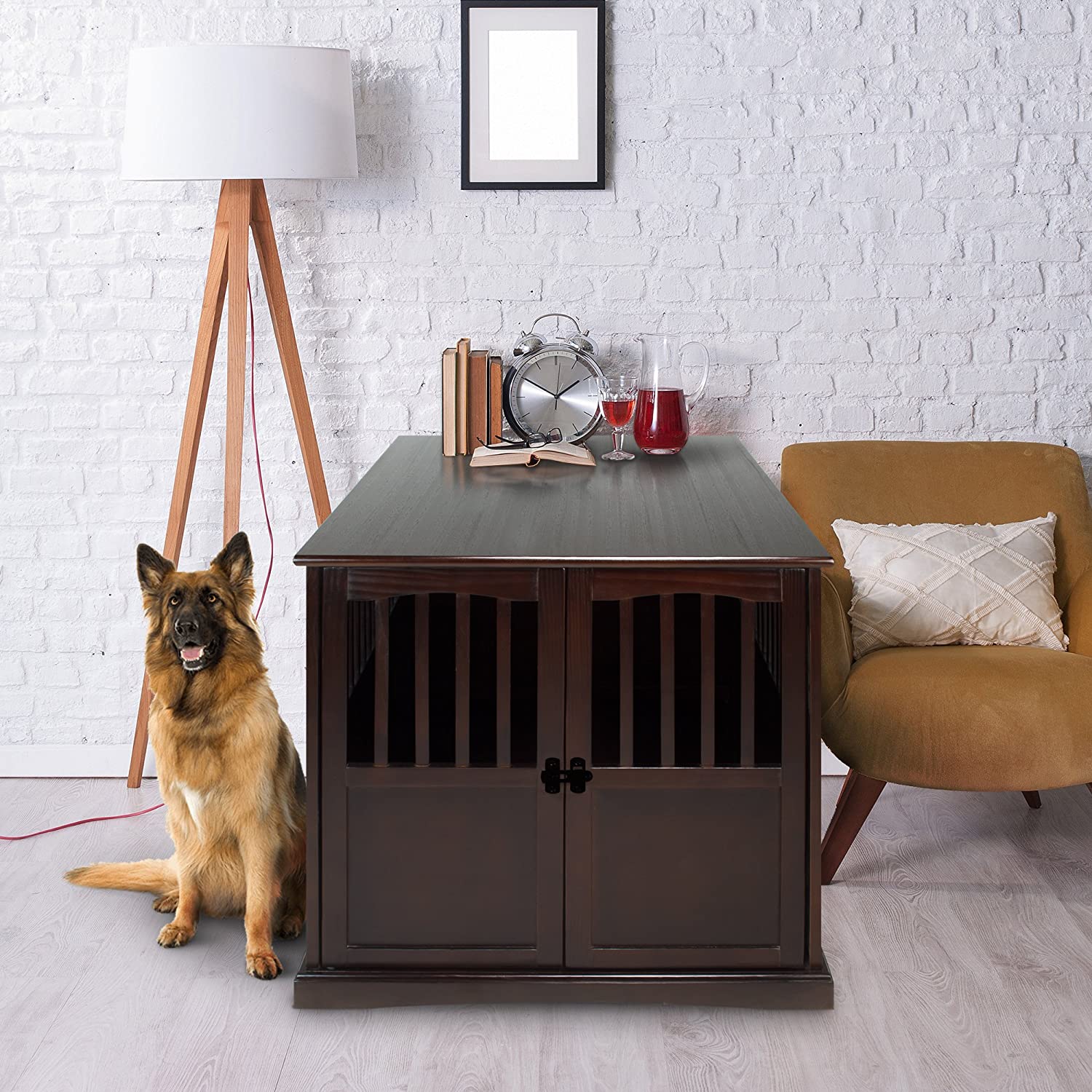casual home wooden extra large dog crate